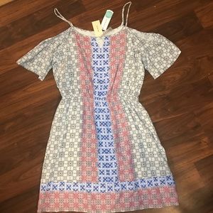 Skies are blue Cold Shoulder dress